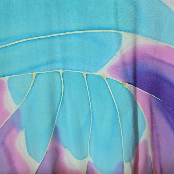Cassandra Buck Watercolor Butterfly Dolman Sleeve Top Nature Colorful Artsy - Picture 5 of 15